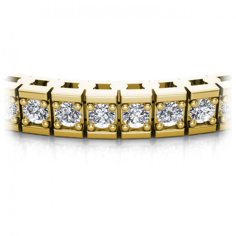 Round Diamonds 2.00CT Tennis Bracelet in 14KT Yellow Gold