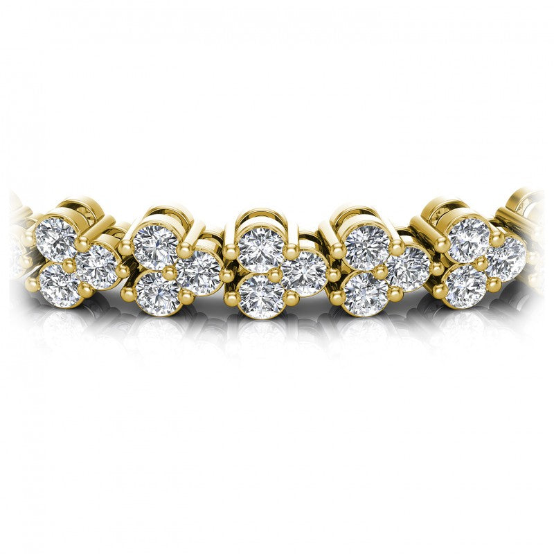 Round Diamonds 2.00CT Designer Diamond Bracelet in 14KT Yellow Gold
