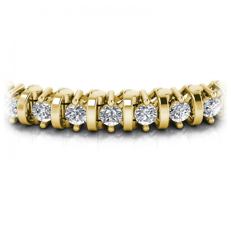 Round Diamonds 2.00CT Tennis Bracelet in 14KT Yellow Gold