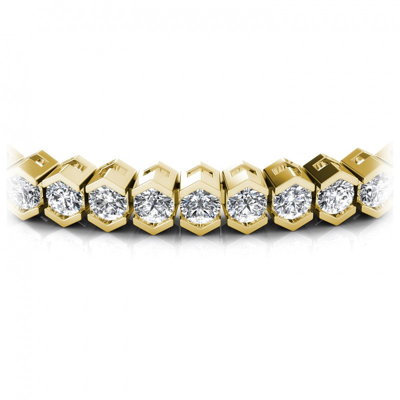 Round Diamonds 2.00CT Tennis Bracelet in 14KT Yellow Gold