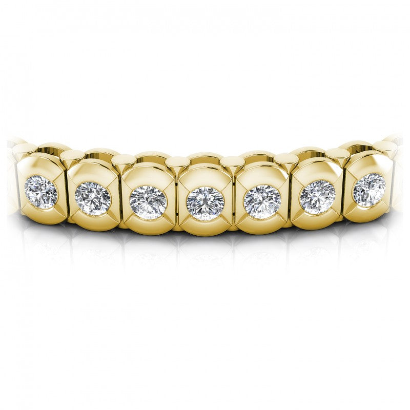 Round Diamonds 2.00CT Tennis Bracelet in 14KT Yellow Gold
