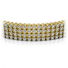 Round Diamonds 7.00CT Designer Diamond Bracelet in 14KT Yellow Gold