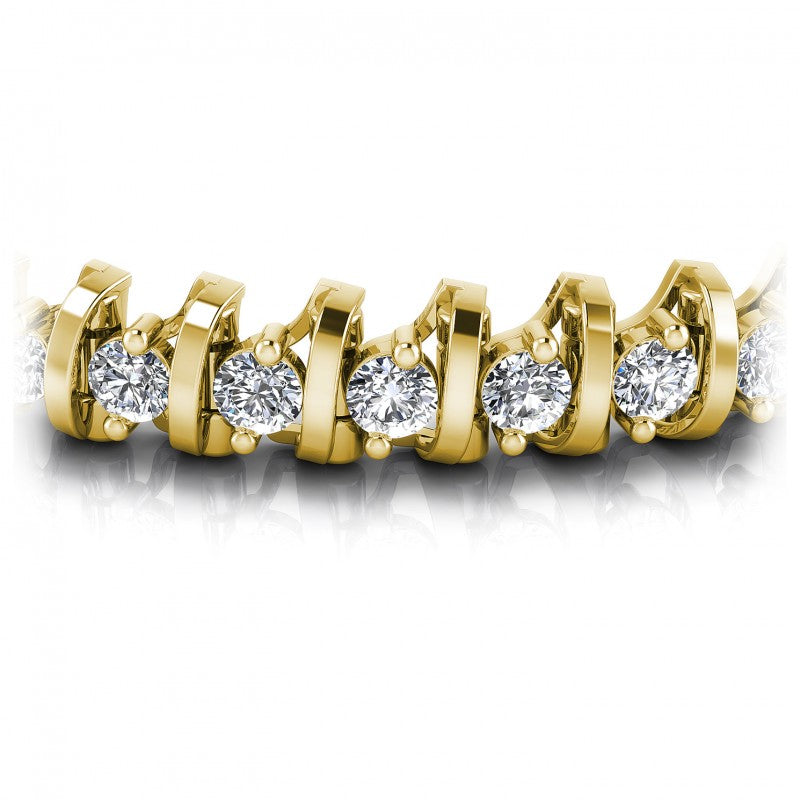 Round Diamonds 2.00CT Tennis Bracelet in 14KT Yellow Gold