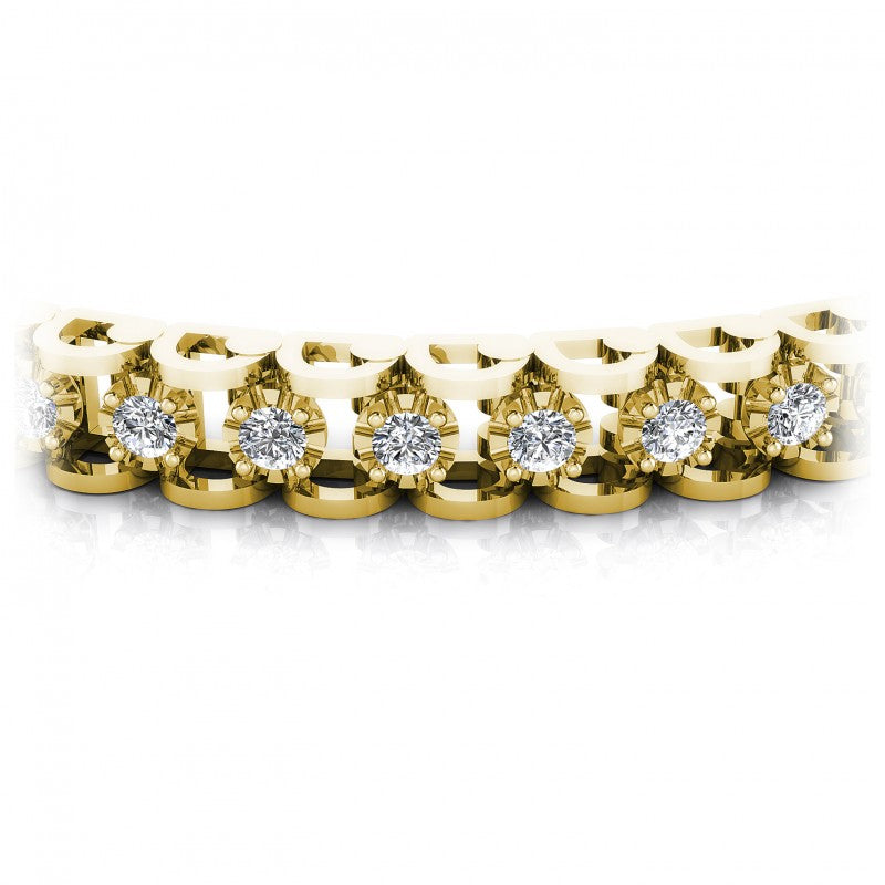 Round Diamonds 1.00CT Tennis Bracelet in 14KT Yellow Gold