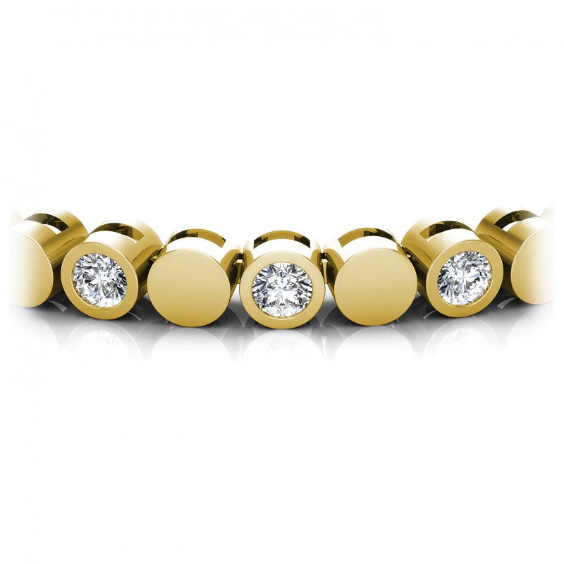 Round Diamonds 1.00CT Designer Diamond Bracelet in 14KT Yellow Gold