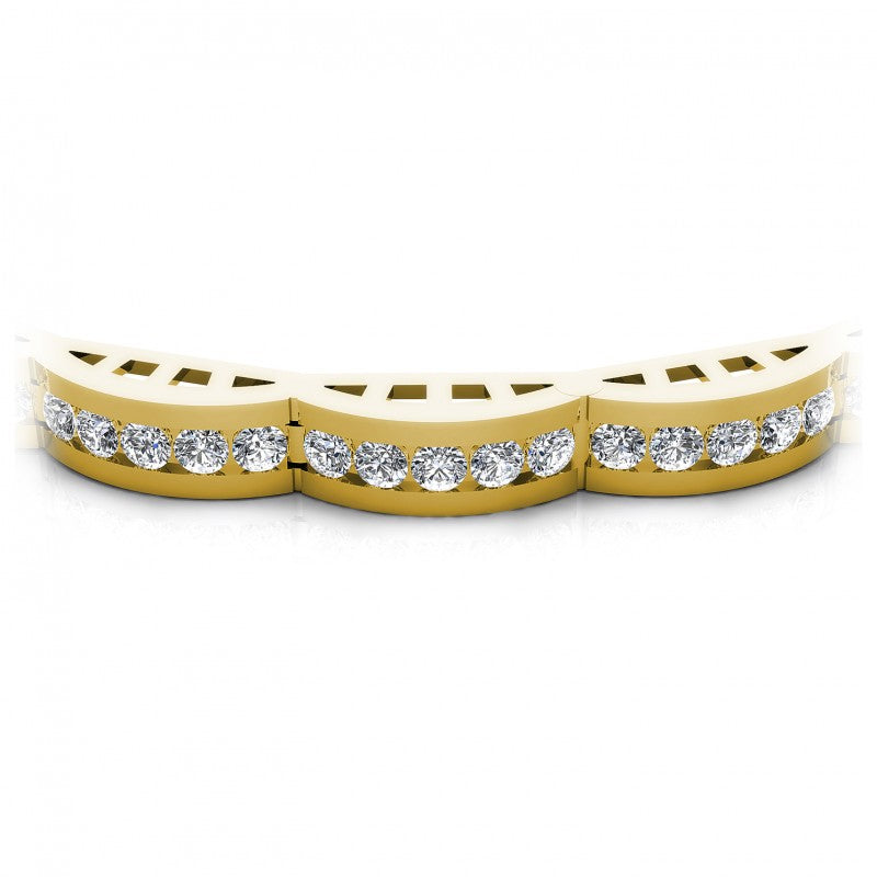 Round Diamonds 2.00CT Designer Diamond Bracelet in 14KT Yellow Gold