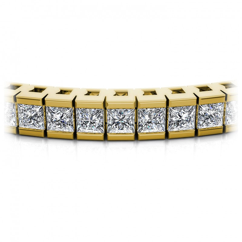 Princess Diamonds 4.00CT Tennis Bracelet in 14KT Yellow Gold