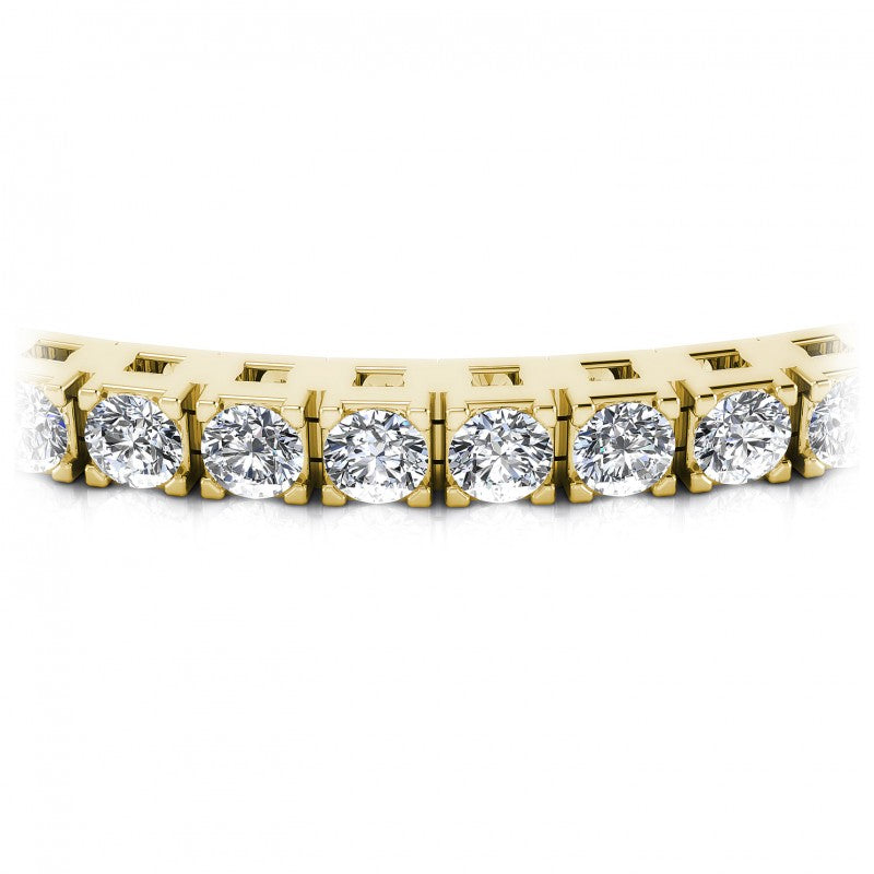 Round Cut Diamonds Tennis Bracelet in 14KT Yellow Gold