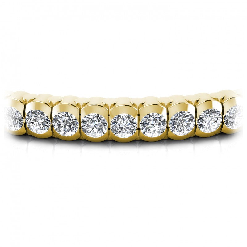 Round Cut Diamonds Tennis Bracelet in 14KT Yellow Gold
