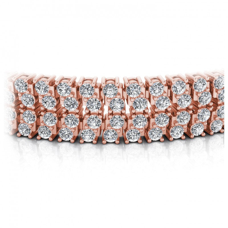Round Cut Diamonds Designer Diamond Bracelet in 18KT Yellow Gold