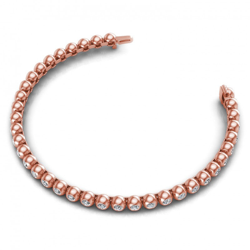 Round Diamonds 1.00CT Tennis Bracelet in 14KT Rose Gold