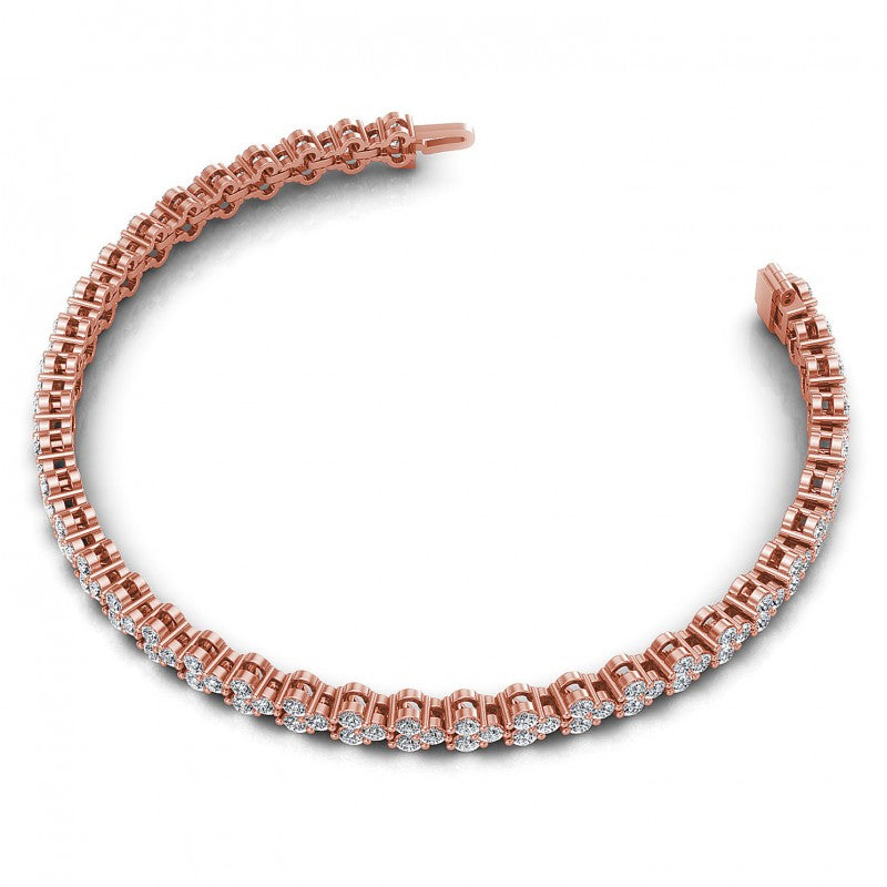 Round Diamonds 2.00CT Designer Diamond Bracelet in 18KT Rose Gold