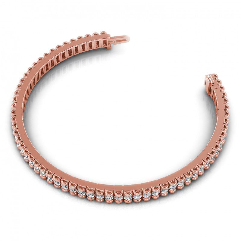 Round Diamonds 2.50CT Tennis Bracelet in 18KT Rose Gold