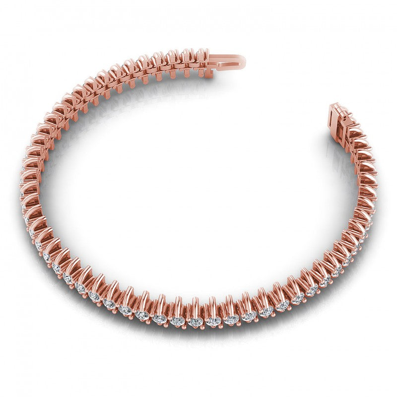 Round Diamonds 2.00CT Tennis Bracelet in 18KT Rose Gold