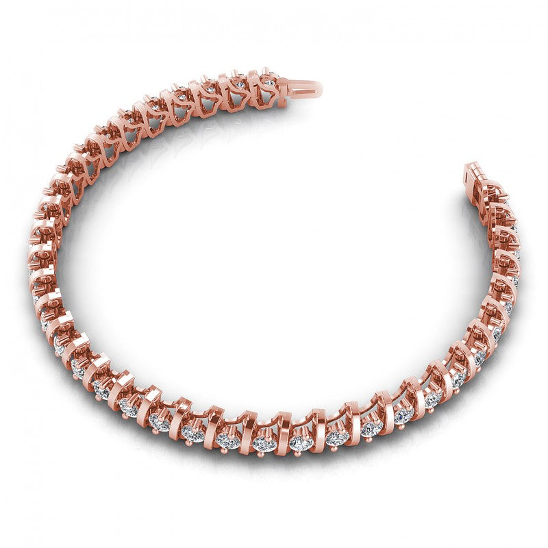 Round Diamonds 2.00CT Tennis Bracelet in 18KT Rose Gold