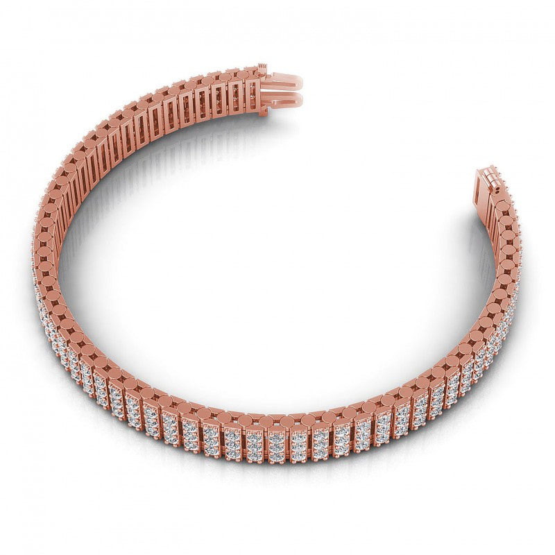 Round Diamonds 3.50CT Designer Diamond Bracelet in 18KT Rose Gold