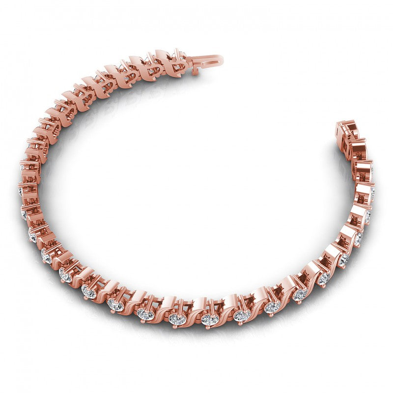 Round Diamonds 2.00CT Tennis Bracelet in 18KT Rose Gold