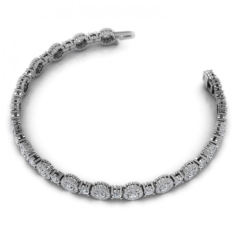Round Diamonds 5.50CT Vintage Bracelet in 14KT Rose Gold