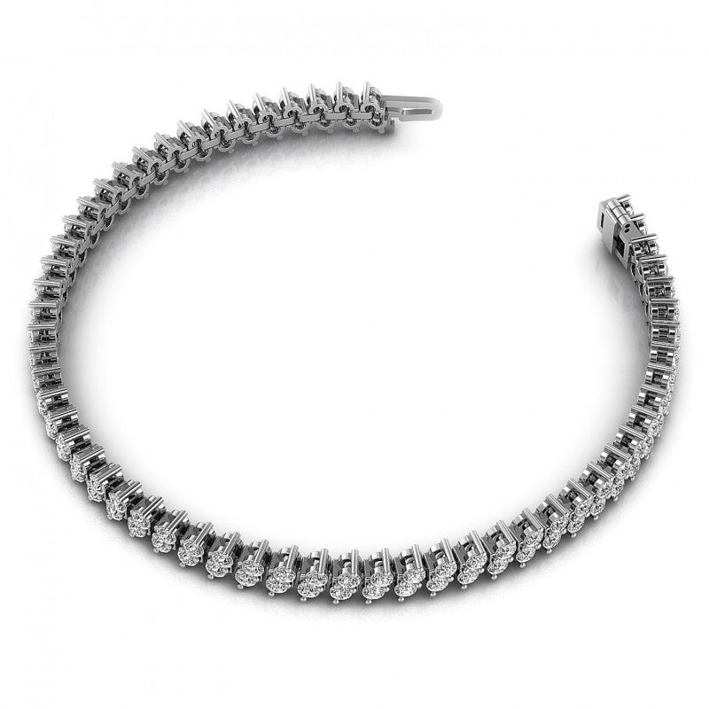 Round Diamonds 4.00CT Designer Diamond Bracelet in 14KT Rose Gold