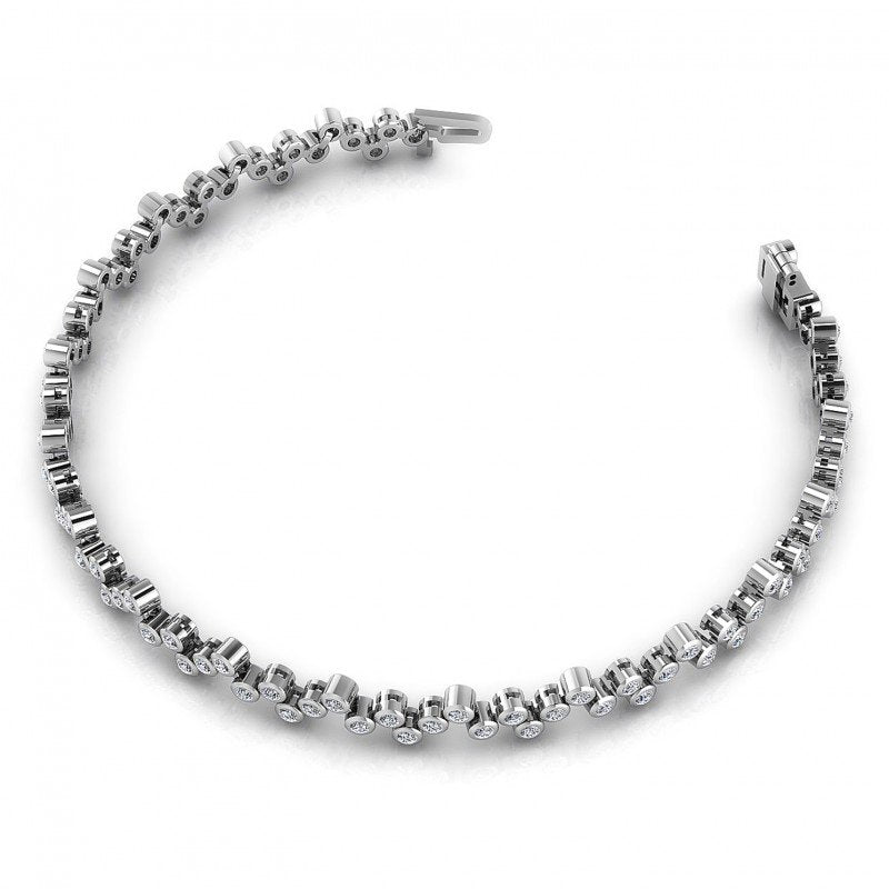 Round Diamonds 1.50CT Designer Diamond Bracelet in 14KT Rose Gold