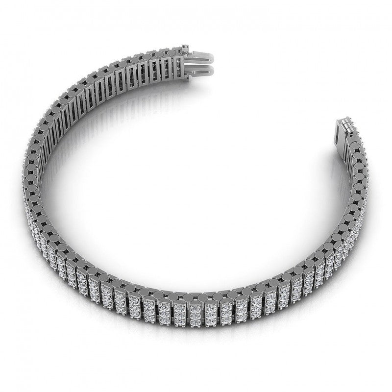 Round Diamonds 3.50CT Designer Diamond Bracelet in 14KT Rose Gold
