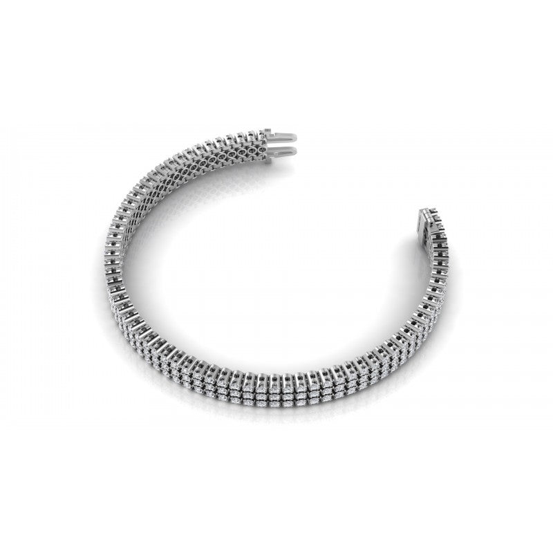 Round Diamonds 5.50CT Designer Diamond Bracelet in 14KT Rose Gold