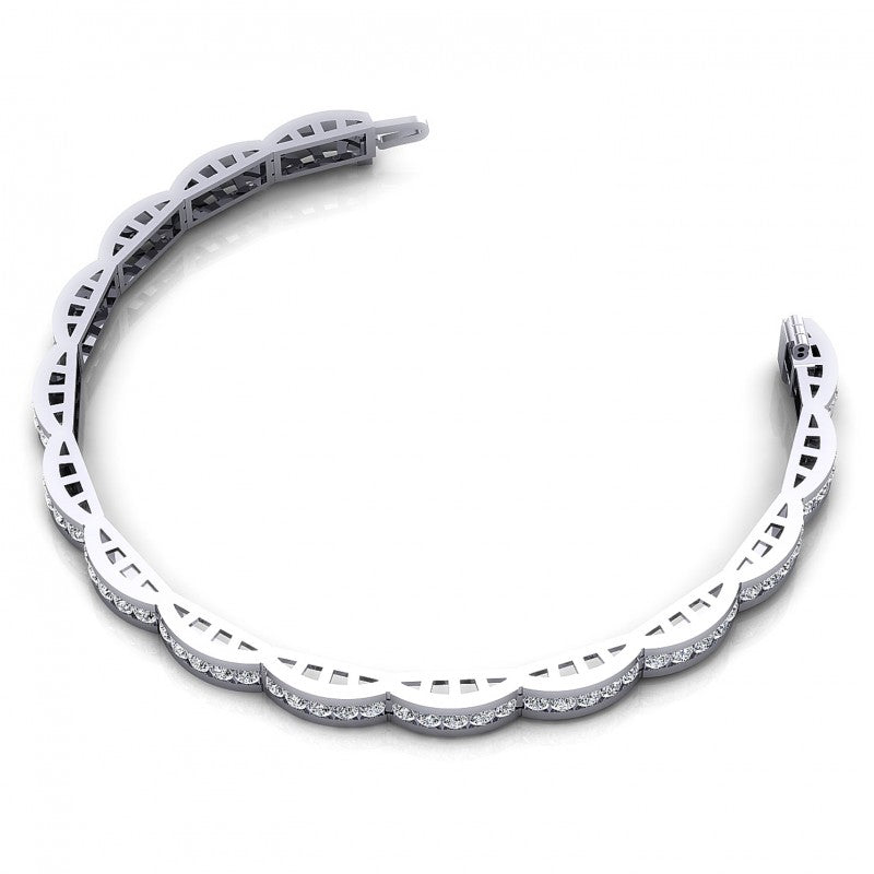 Round Diamonds 2.00CT Designer Diamond Bracelet in 14KT Rose Gold