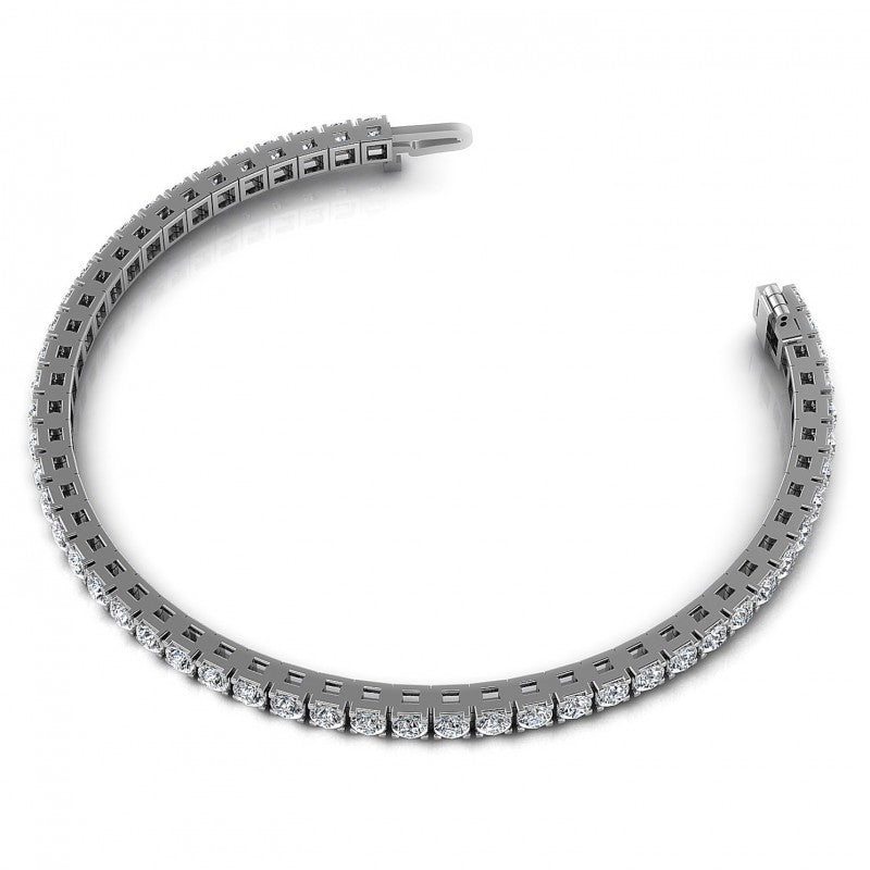 Round Cut Diamonds Tennis Bracelet in 14KT Rose Gold