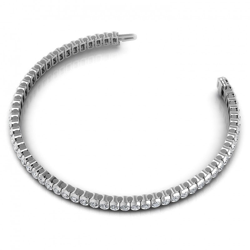 Round Cut Diamonds Tennis Bracelet in 14KT Rose Gold