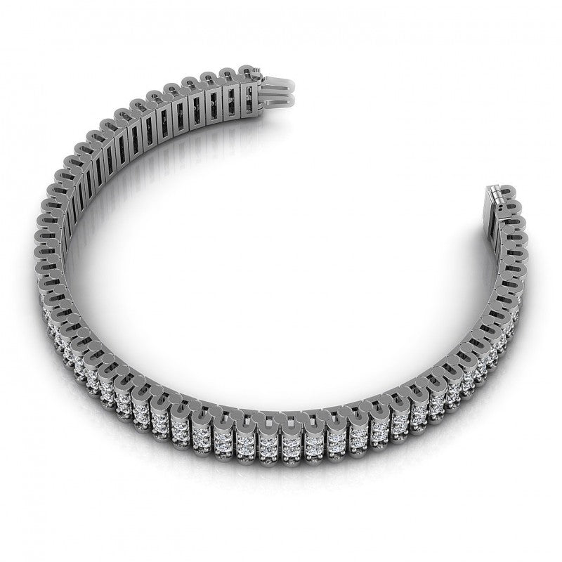 Round Cut Diamonds Designer Diamond Bracelet in 14KT Rose Gold