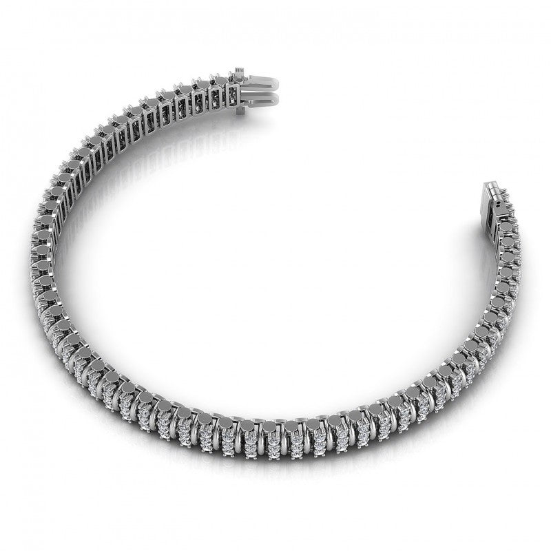 Round Cut Diamonds Designer Diamond Bracelet in 14KT Rose Gold