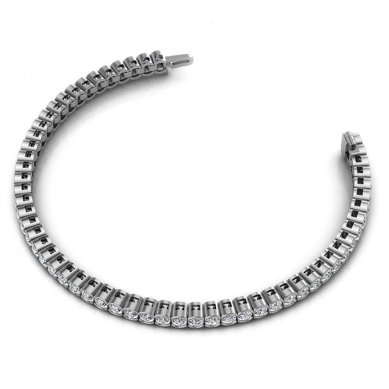 Round Cut Diamonds Tennis Bracelet in 14KT Rose Gold
