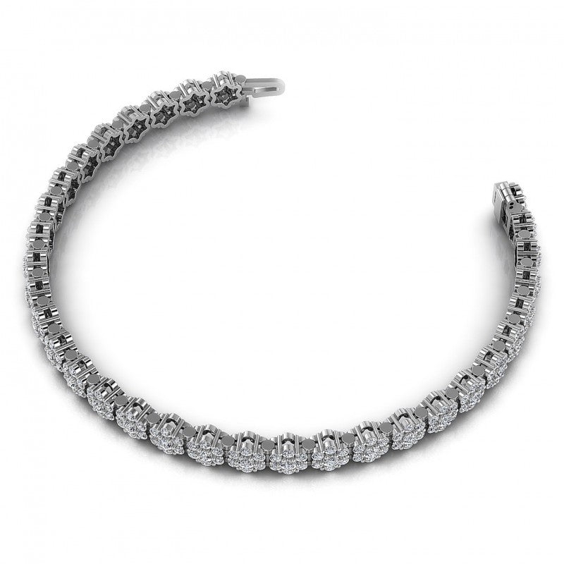 Round Cut Diamonds Vintage Bracelet in 14KT Rose Gold