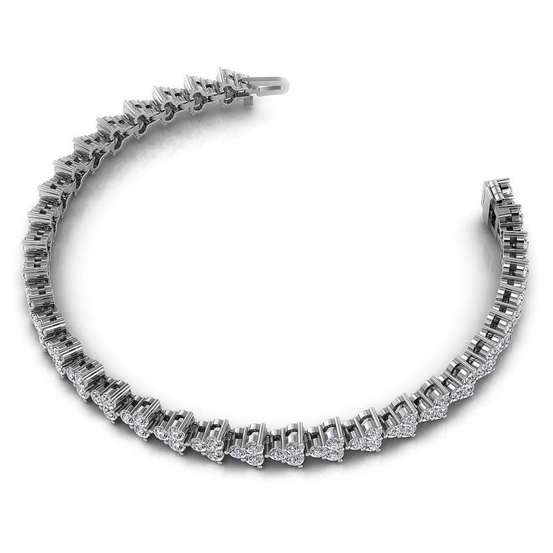 Round Cut Diamonds Designer Diamond Bracelet in 14KT Rose Gold