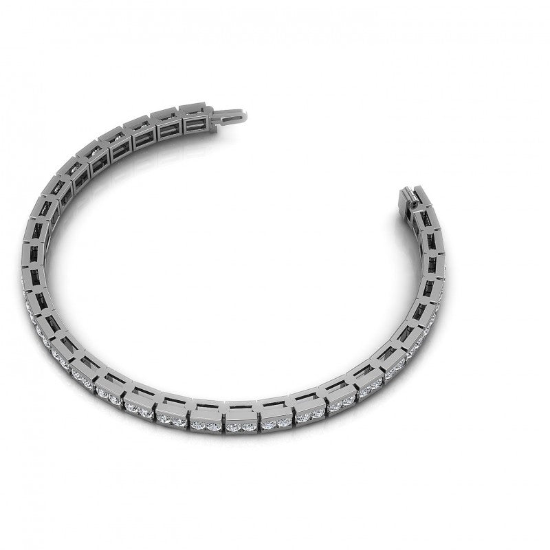 Round Cut Diamonds Tennis Bracelet in 14KT Rose Gold