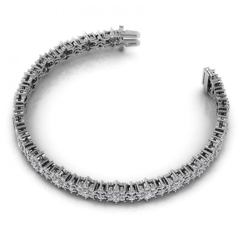 Round Cut Diamonds Vintage Bracelet in 14KT Rose Gold