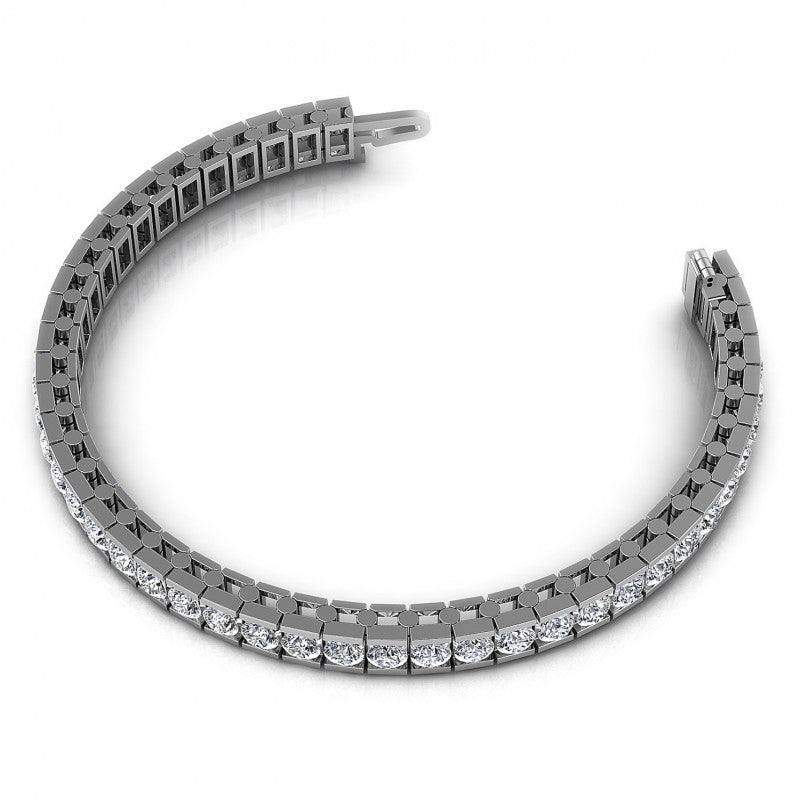 Round Cut Diamonds Tennis Bracelet in 14KT Rose Gold