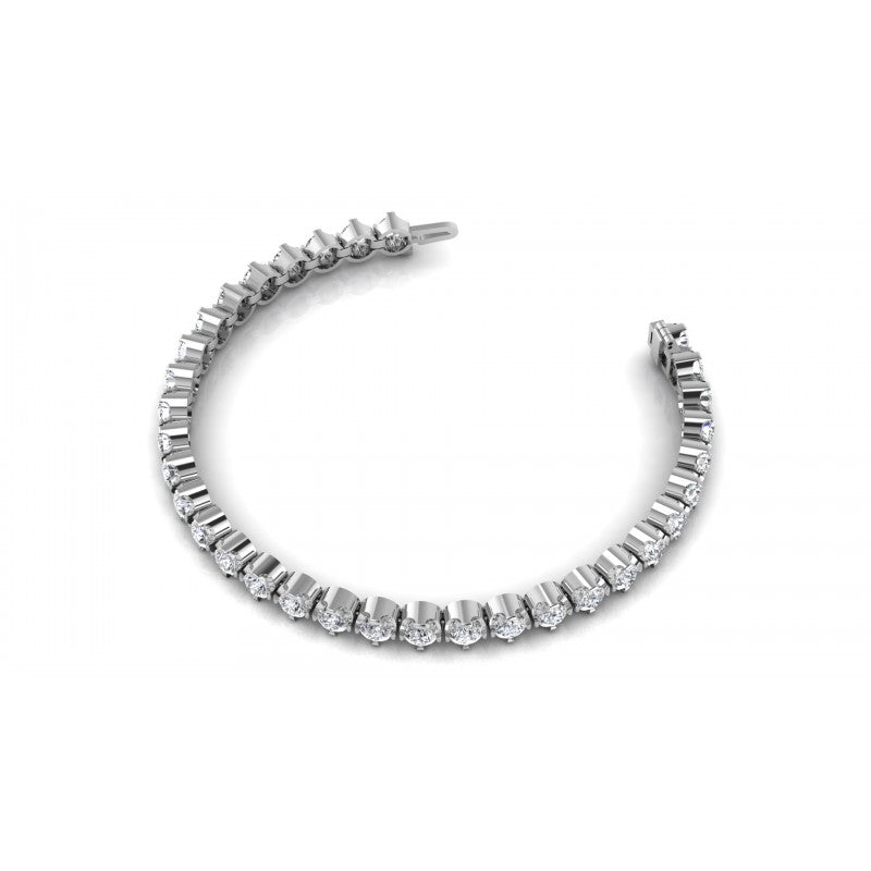 Round Cut Diamonds Tennis Bracelet in 14KT Rose Gold