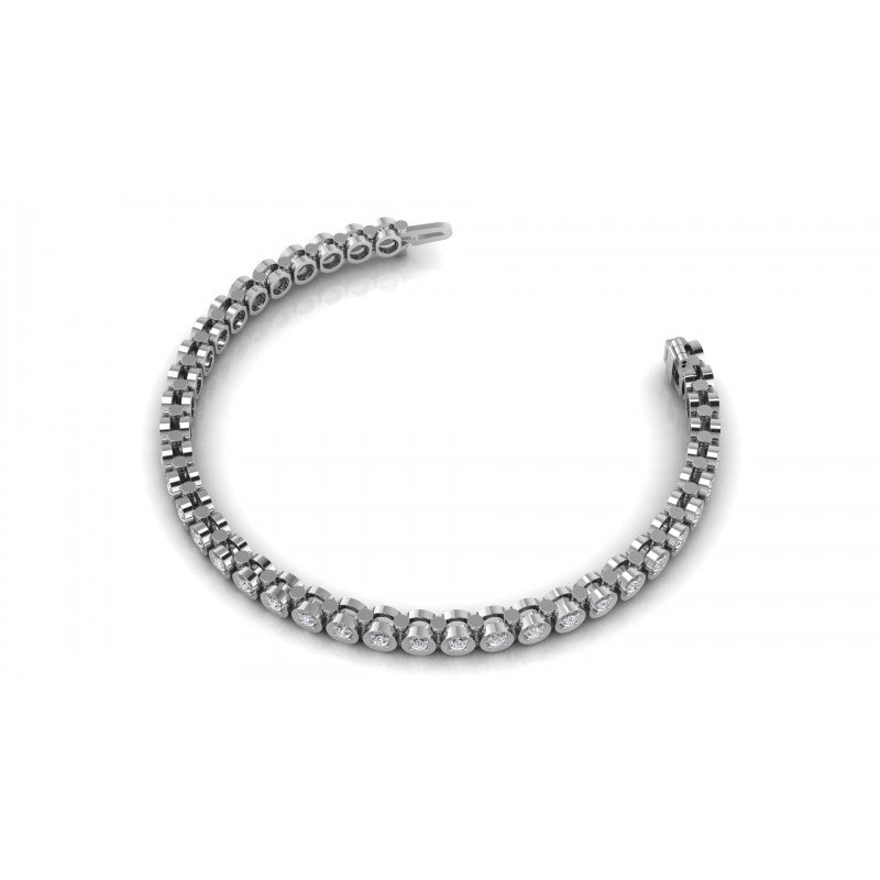 Round Cut Diamonds Tennis Bracelet in 14KT Rose Gold