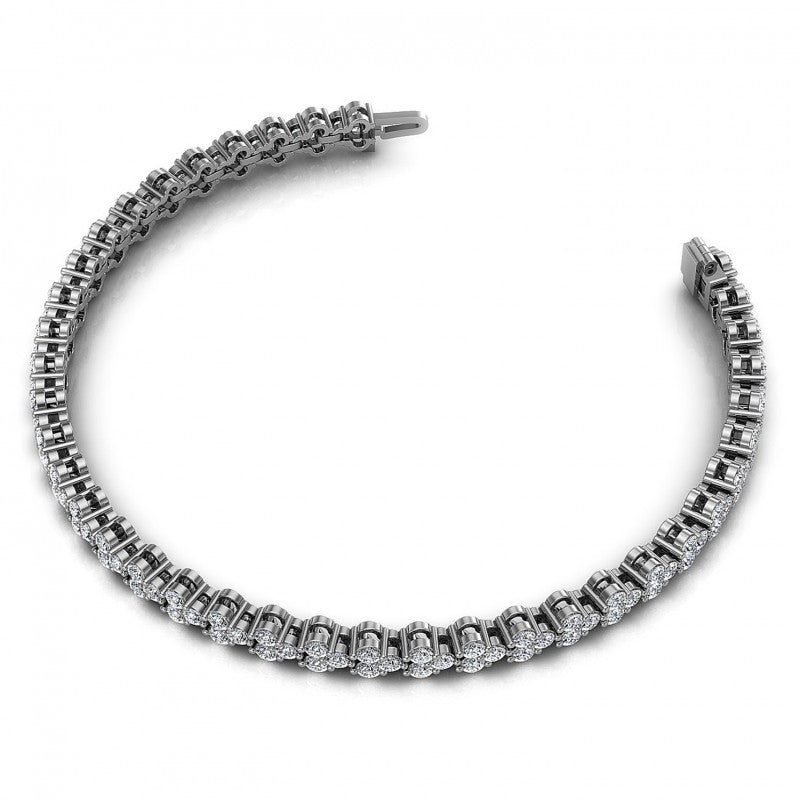 Round Diamonds 2.00CT Designer Diamond Bracelet in 14KT Rose Gold