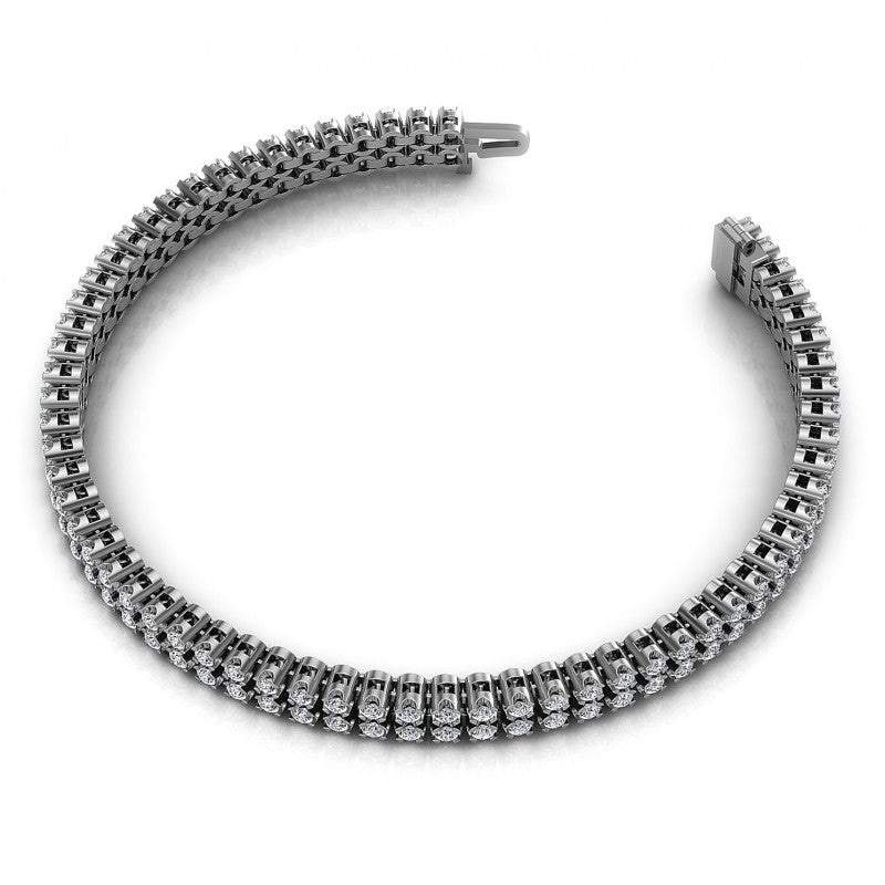 Round Diamonds 3.50CT Designer Diamond Bracelet in 14KT Rose Gold