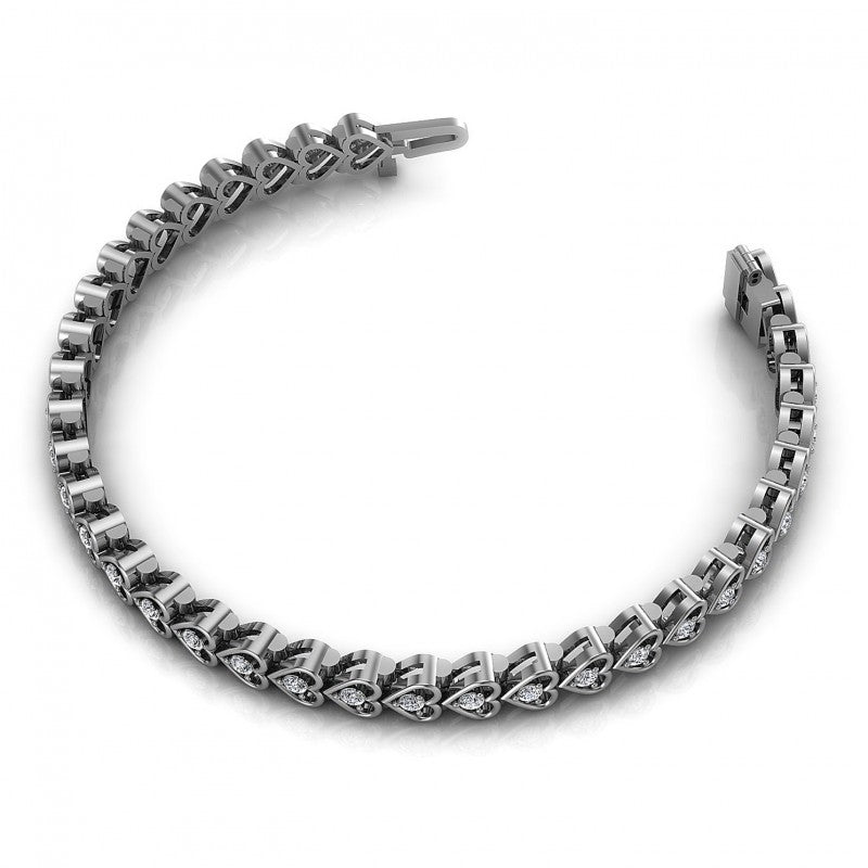 Round Diamonds 1.00CT Designer Diamond Bracelet in 14KT Rose Gold