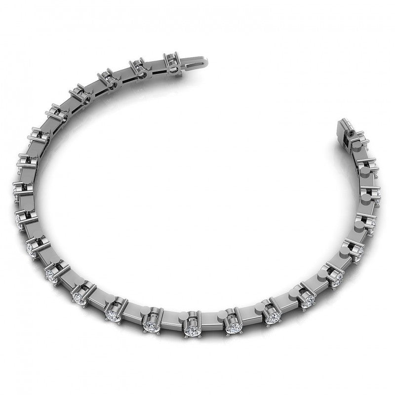 Round Diamonds 1.00CT Designer Diamond Bracelet in 14KT Rose Gold