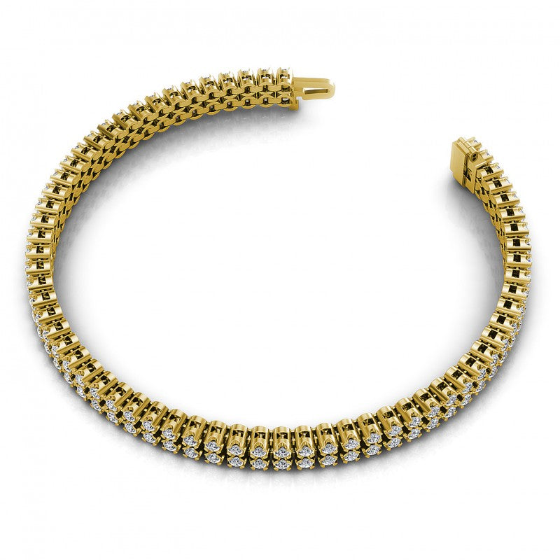 Round Diamonds 3.50CT Designer Diamond Bracelet in 14KT Rose Gold