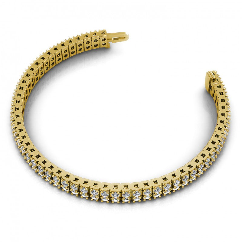 Round Diamonds 4.00CT Designer Diamond Bracelet in 14KT Rose Gold