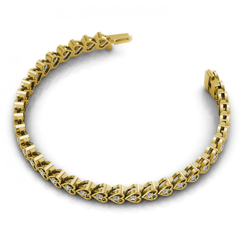 Round Diamonds 1.00CT Designer Diamond Bracelet in 14KT Rose Gold