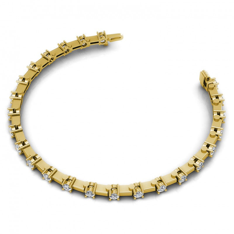 Round Diamonds 1.00CT Designer Diamond Bracelet in 14KT Rose Gold