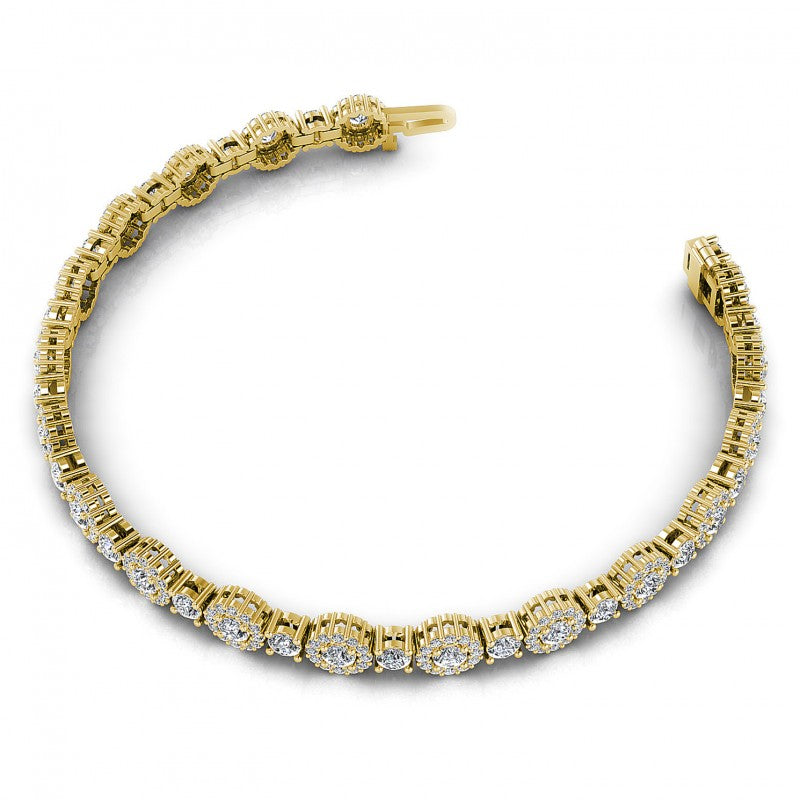 Round Diamonds 5.50CT Vintage Bracelet in 14KT Rose Gold