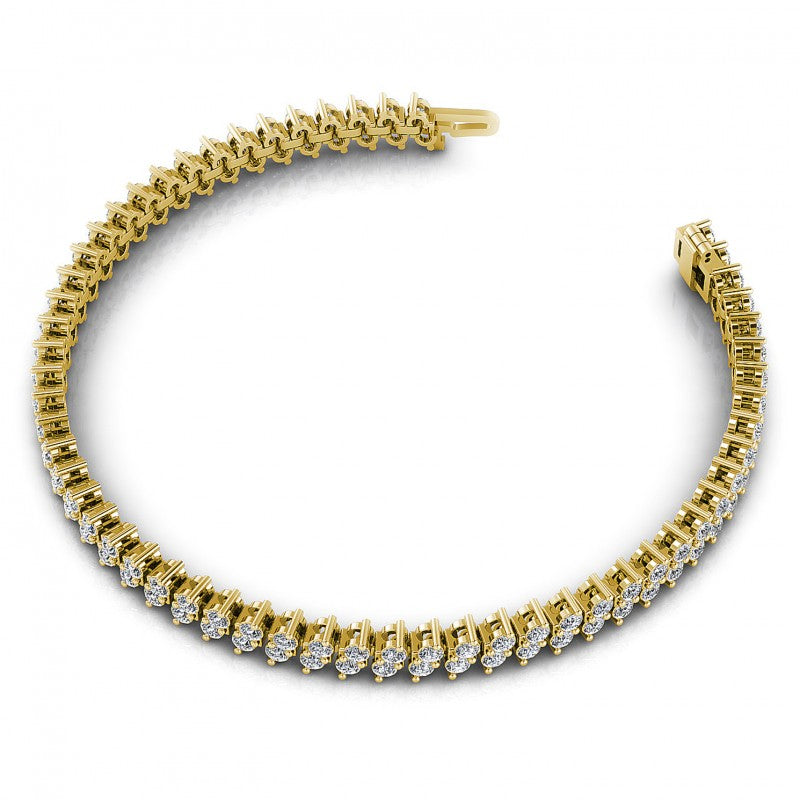 Round Diamonds 4.00CT Designer Diamond Bracelet in 14KT Rose Gold