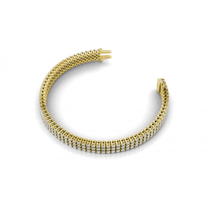 Round Diamonds 5.50CT Designer Diamond Bracelet in 14KT Rose Gold